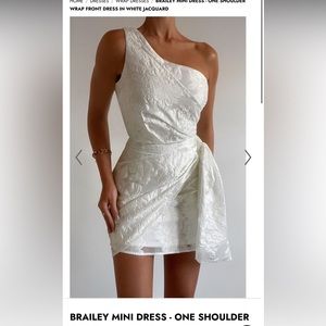 SHOWPO Brailey white dress, NEW WITH TAGS